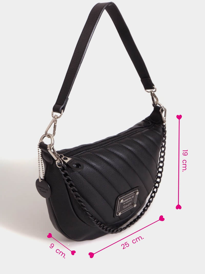 Cartera de hombro negra Andes