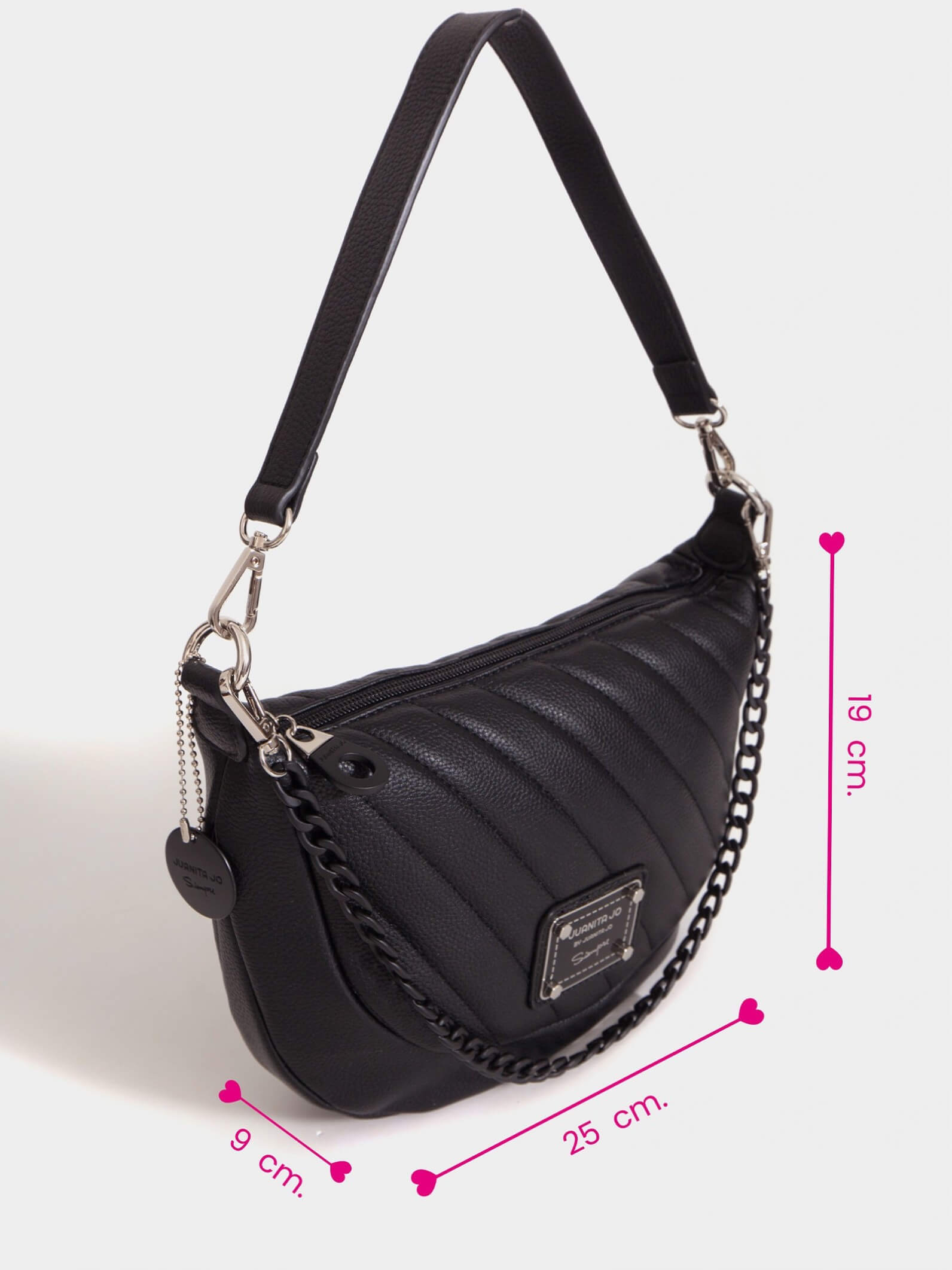 Cartera de hombro negra Andes