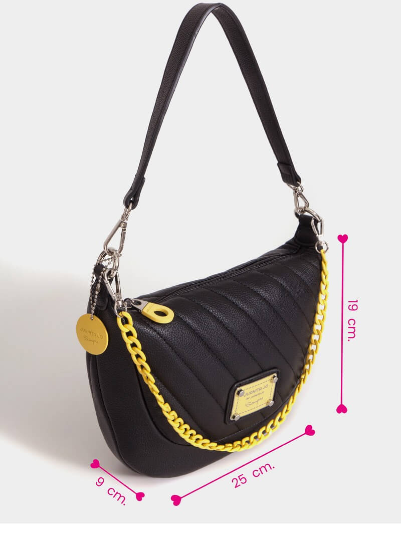 Cartera de hombro amarillo y negro Andes