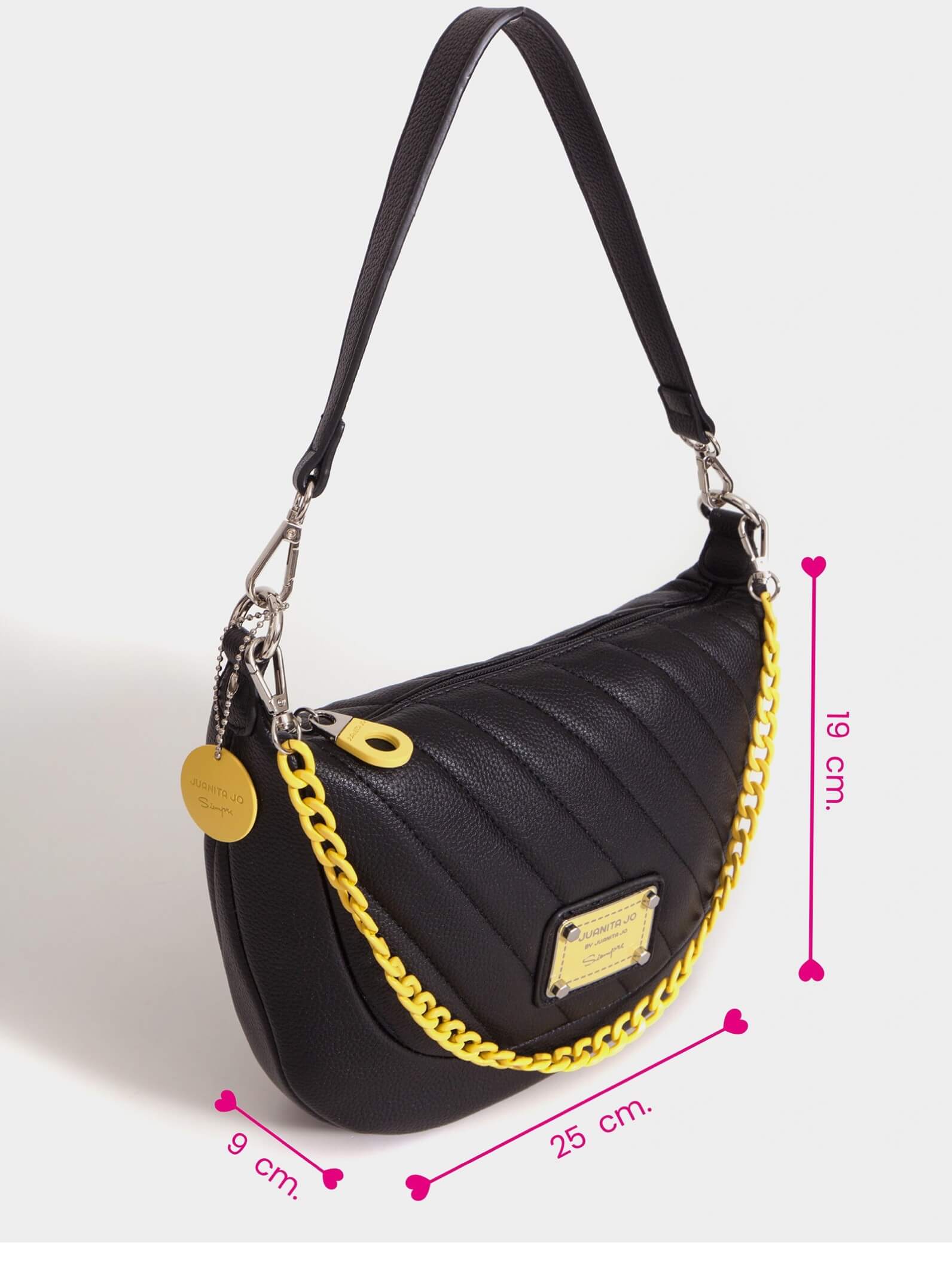 Cartera de hombro amarillo y negro Andes