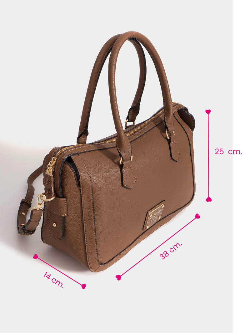 Cartera marrón Aurora