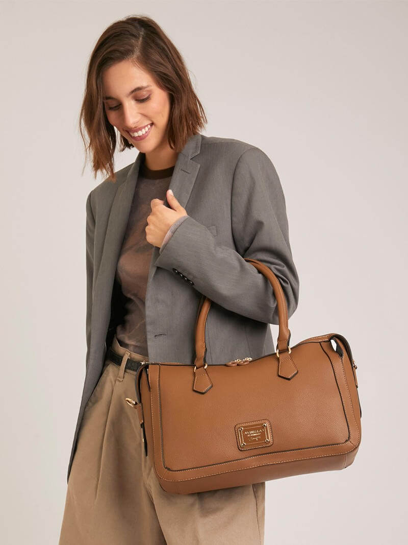 Cartera marrón Aurora