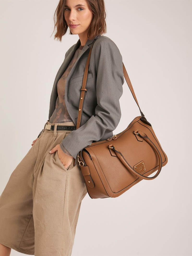 Cartera marrón Aurora