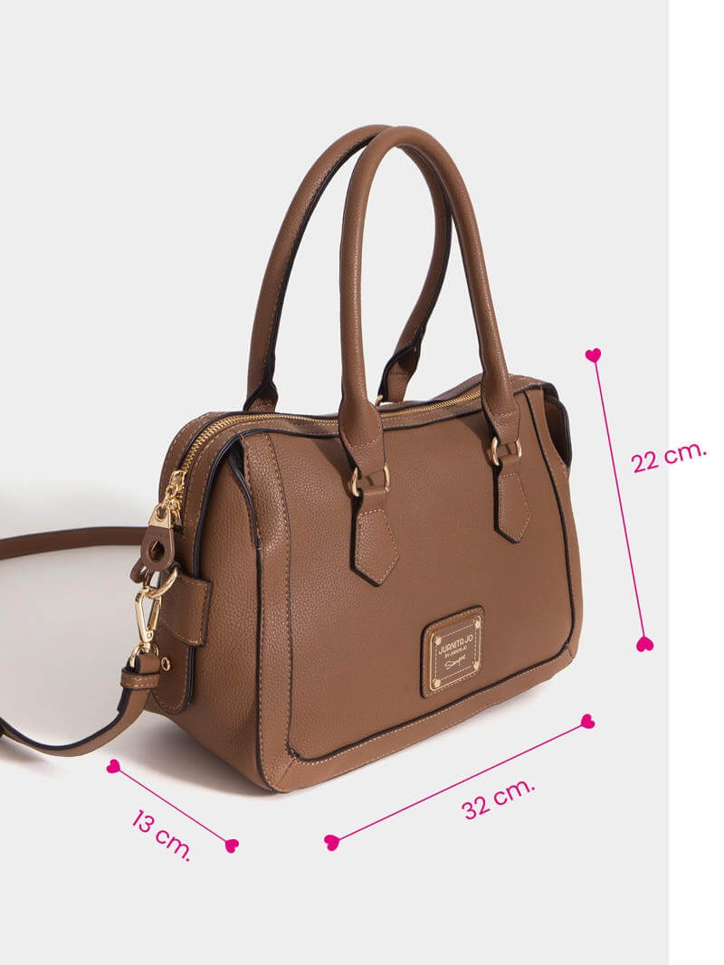 Cartera mediana marrón Aurora