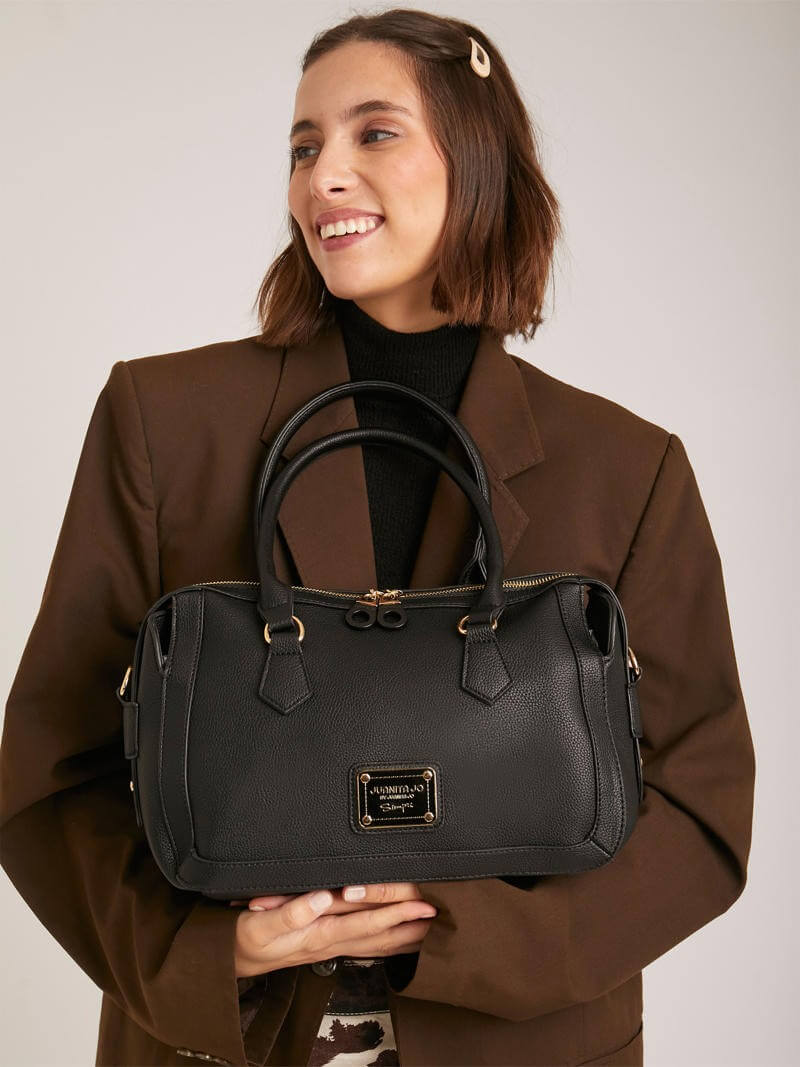 Cartera mediana negra Aurora