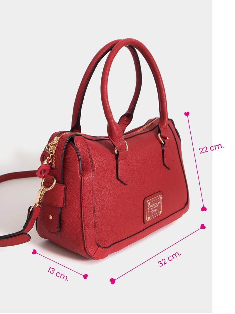 Cartera mediana roja Aurora