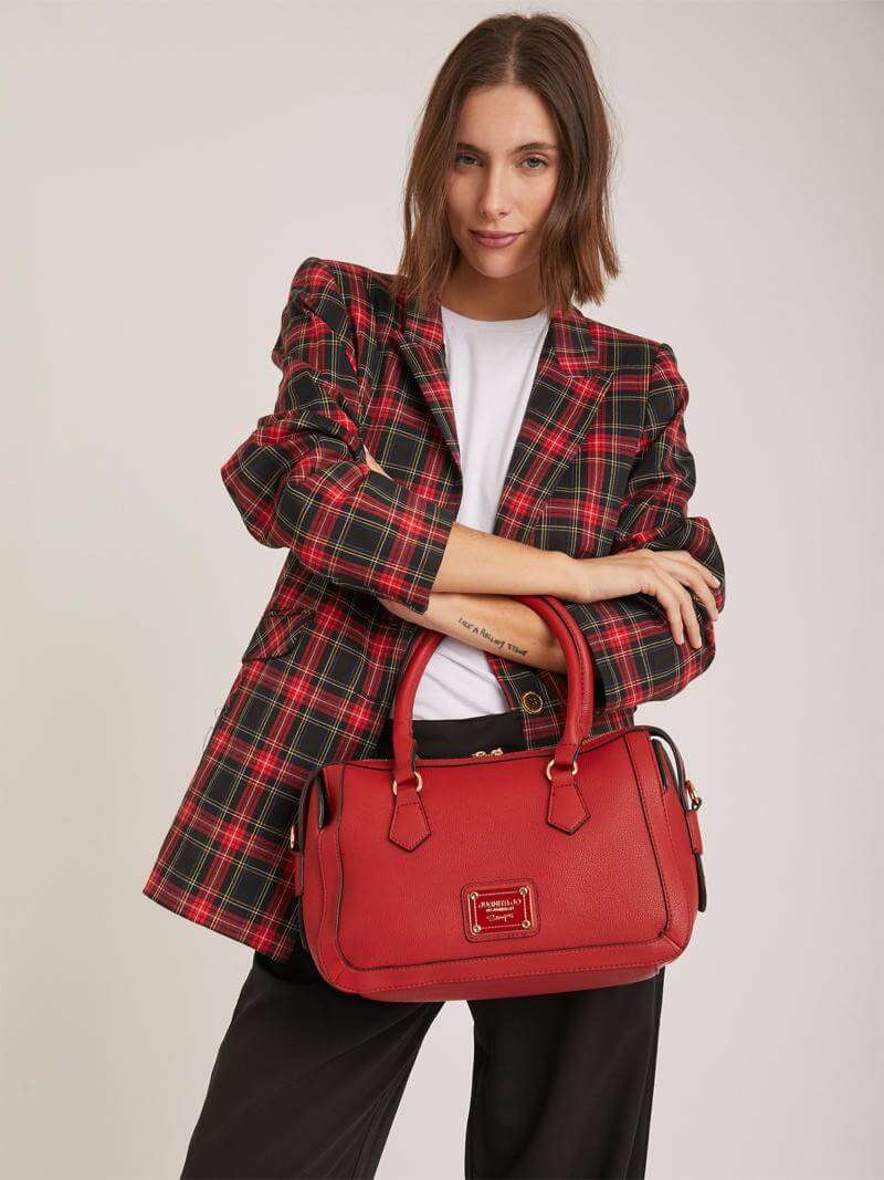 Cartera mediana roja Aurora