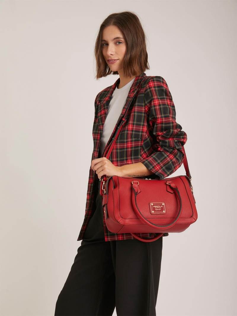 Cartera mediana roja Aurora