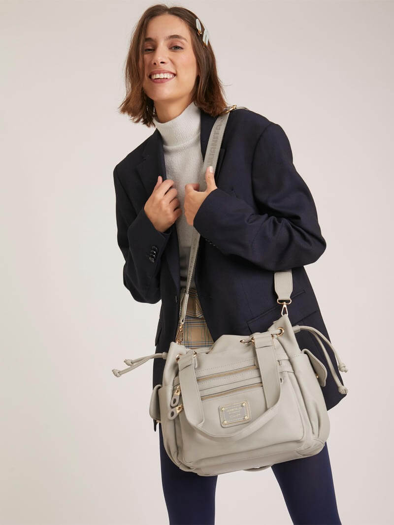 Cartera gris Amparo