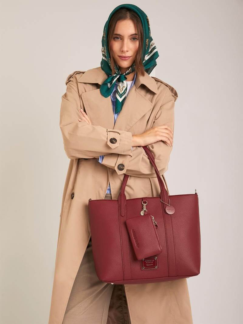 Cartera bordó Renata