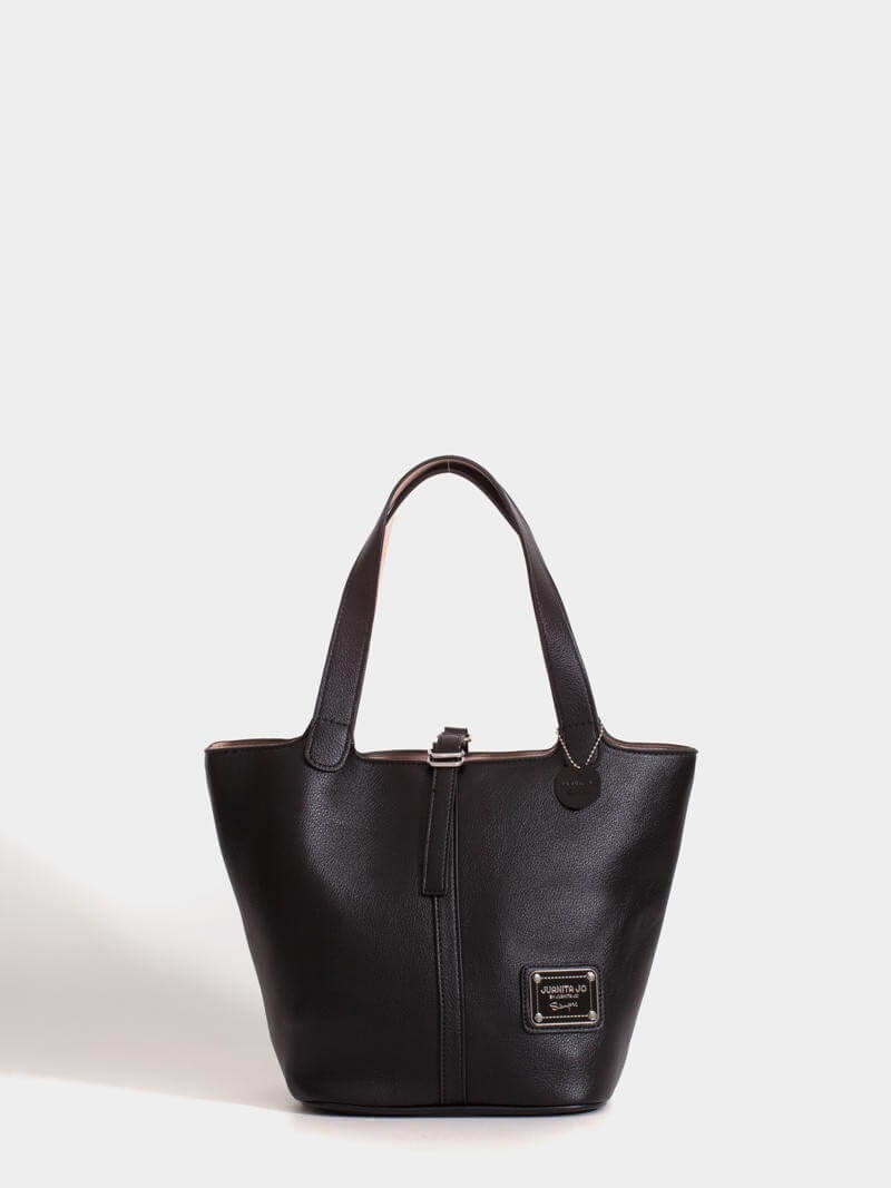 Cartera mediana negra Marta