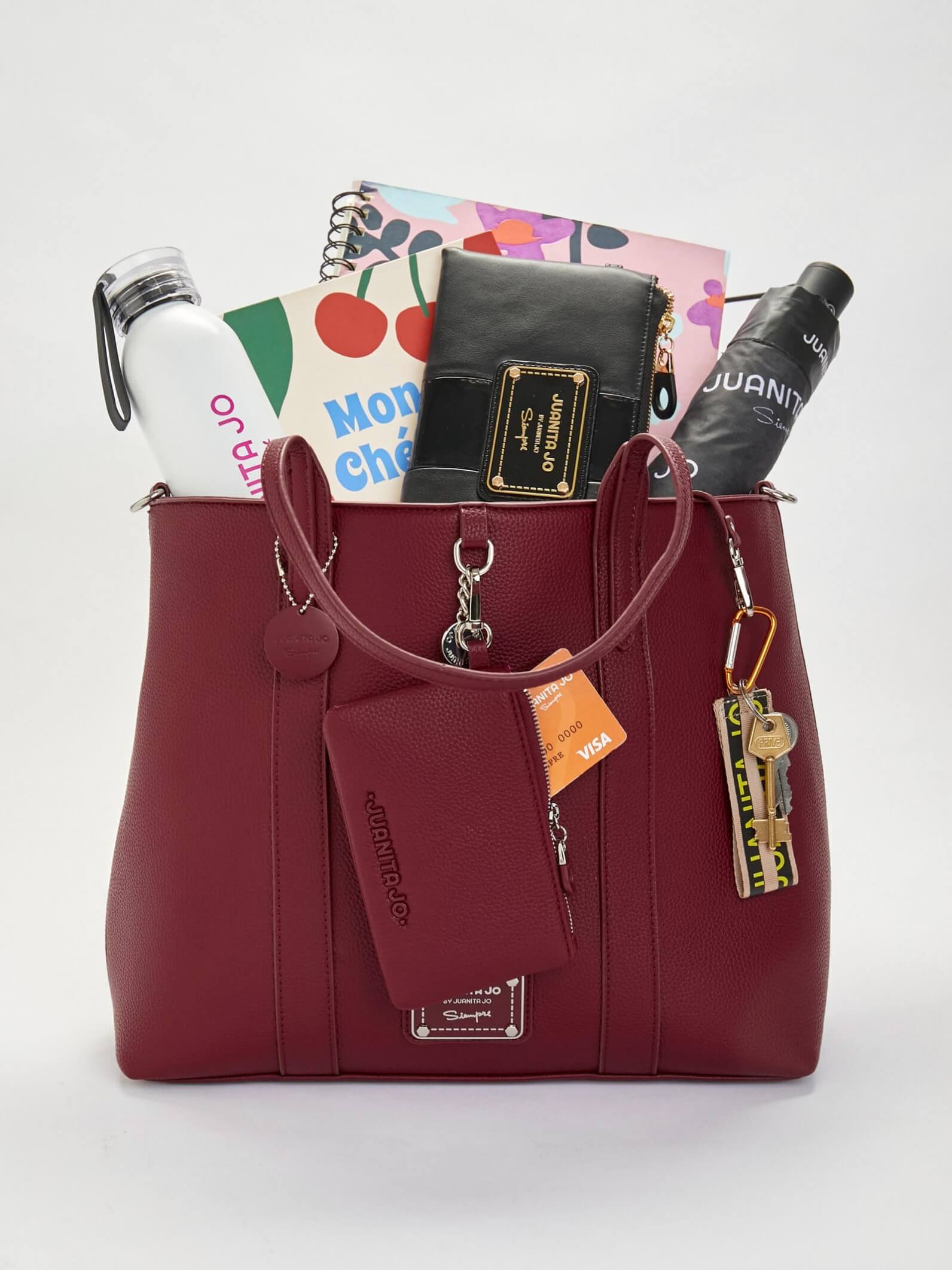 Cartera bordó Renata