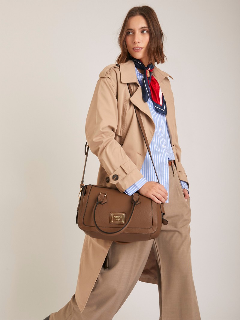Cartera mediana marrón Aurora