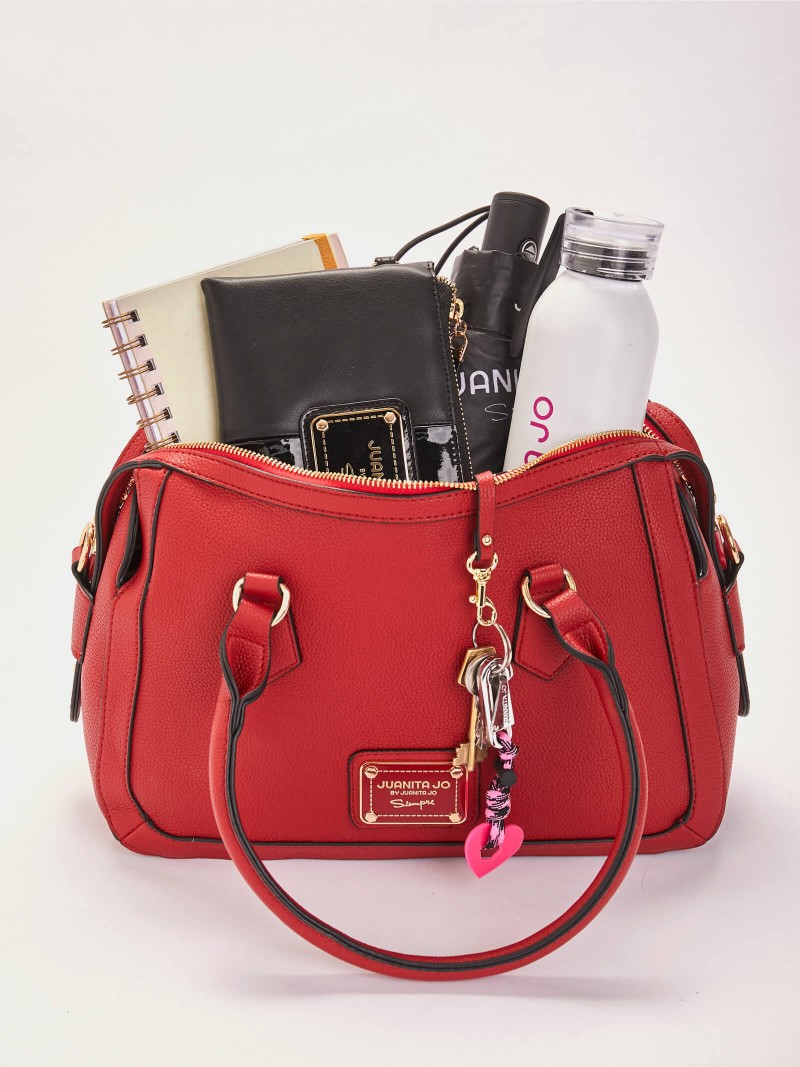 Cartera mediana roja Aurora