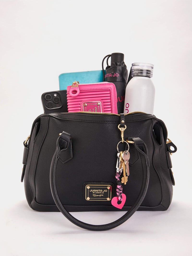 Cartera mediana negra Aurora