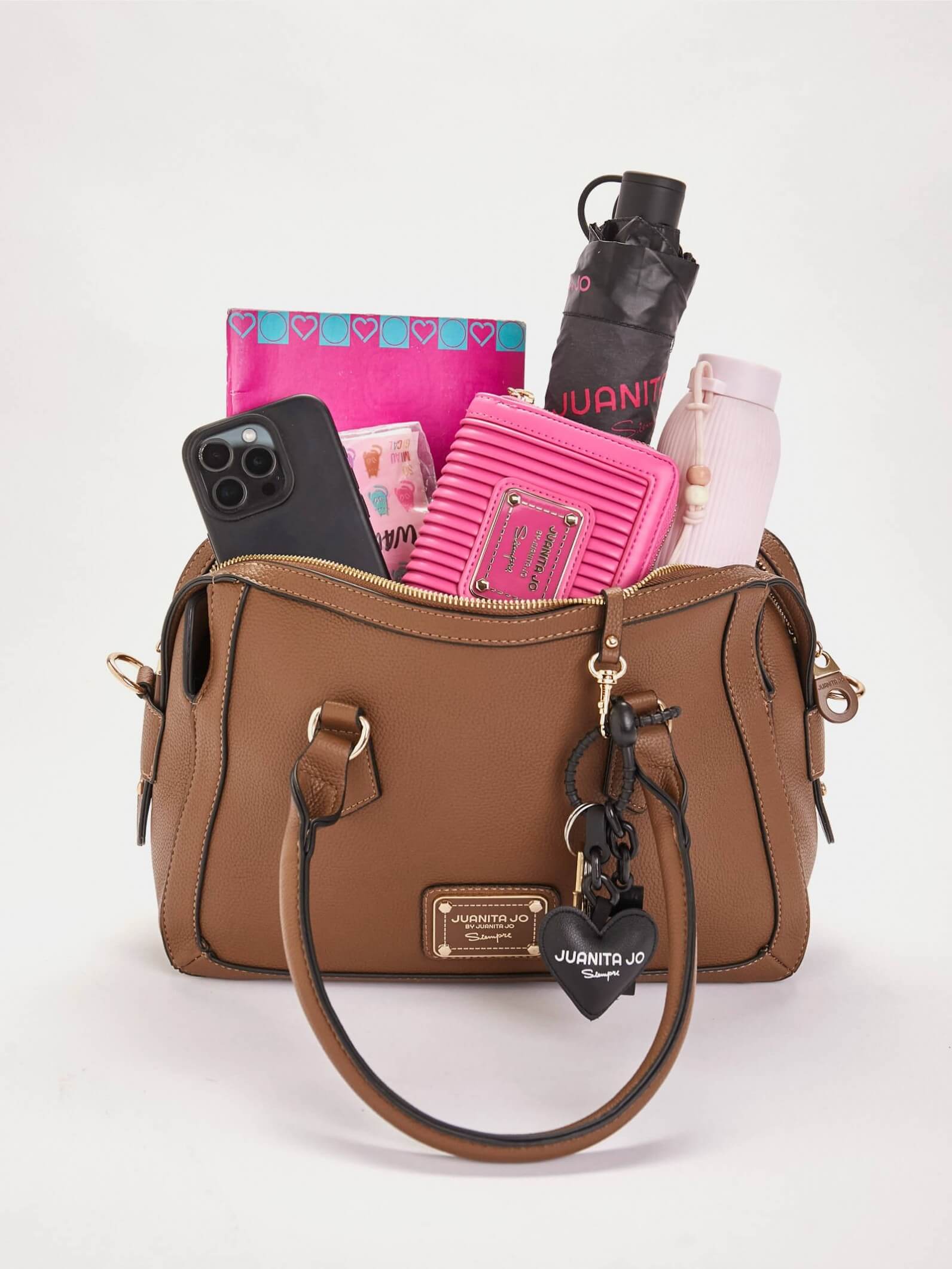 Cartera mediana marrón Aurora