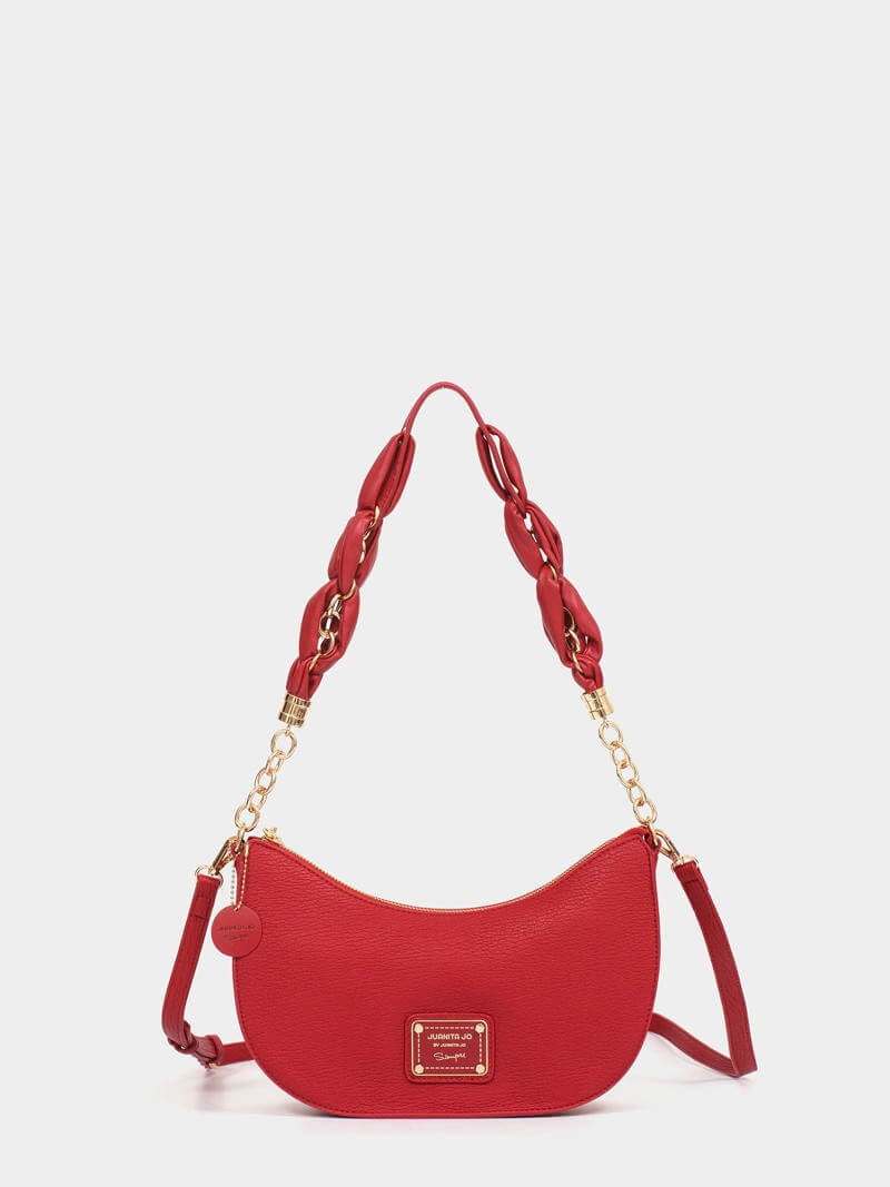 Cartera de hombro roja Agos