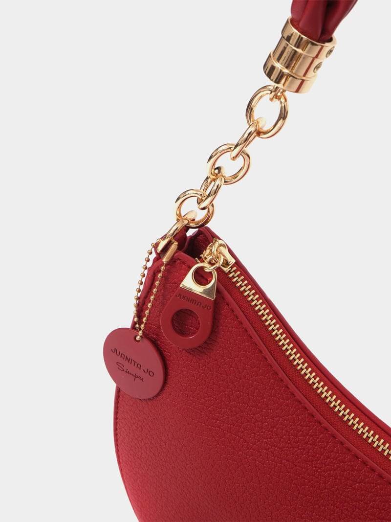 Cartera de hombro roja Agos