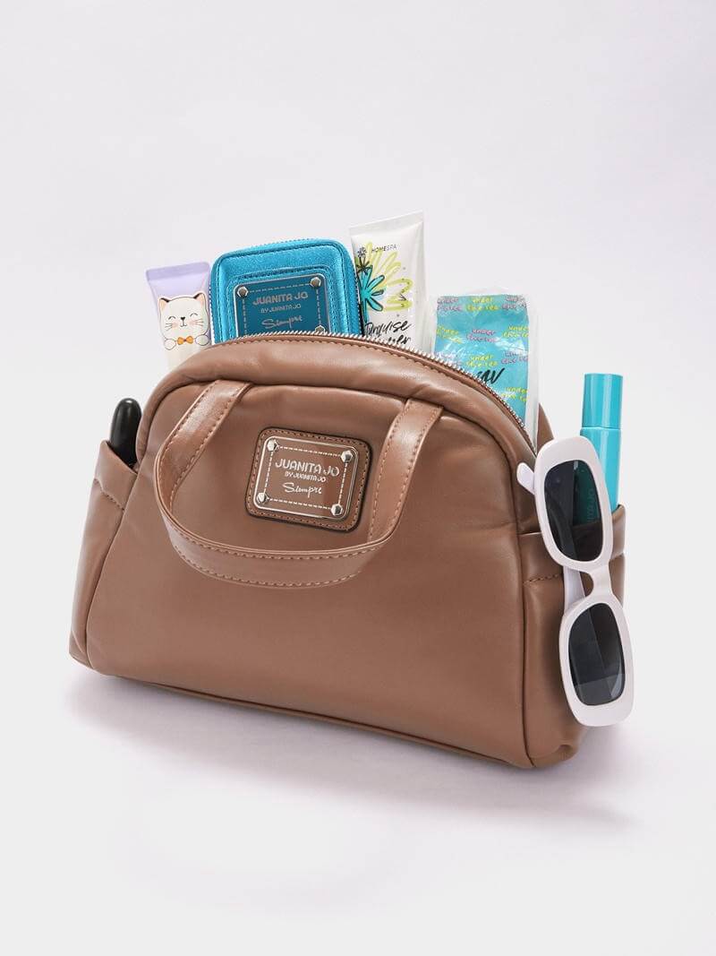 Cartera de mano marrón Turín