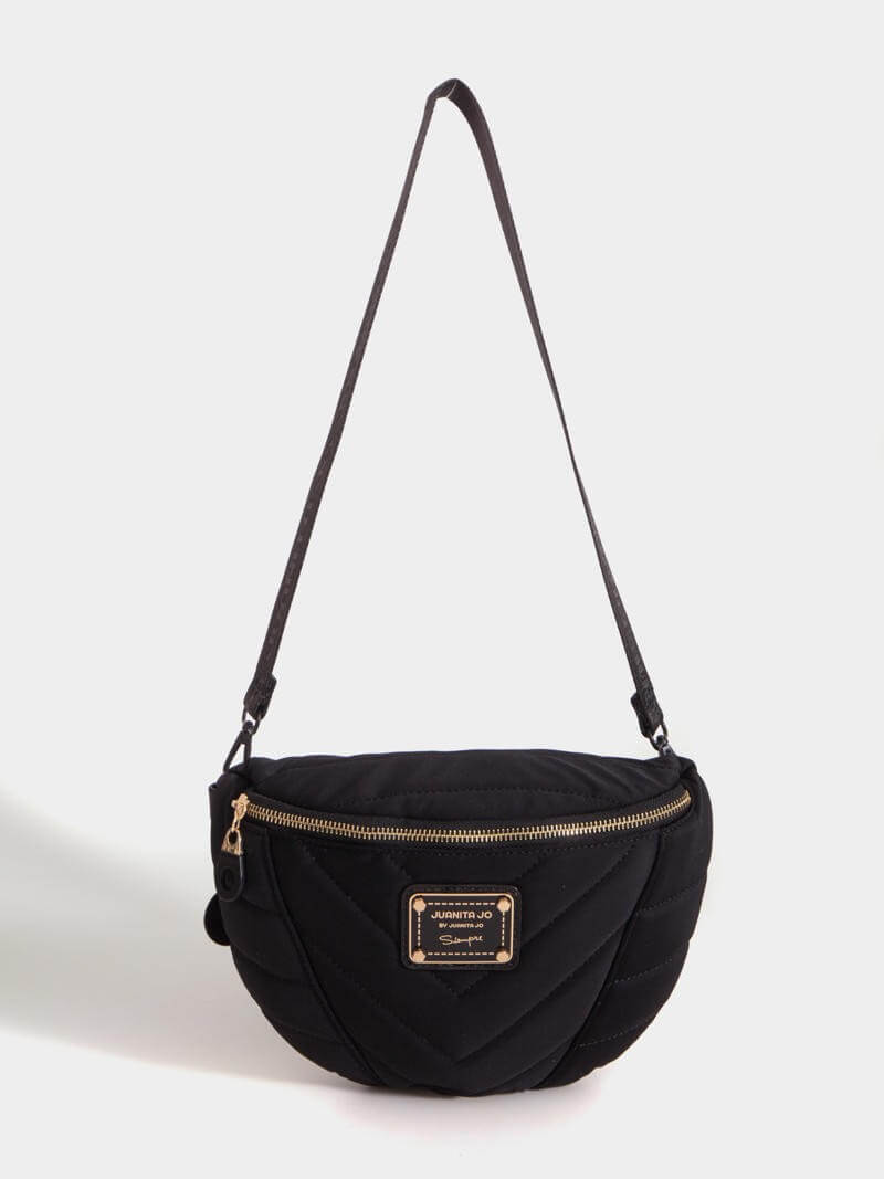Bandolera y riñonera negra Ivy
