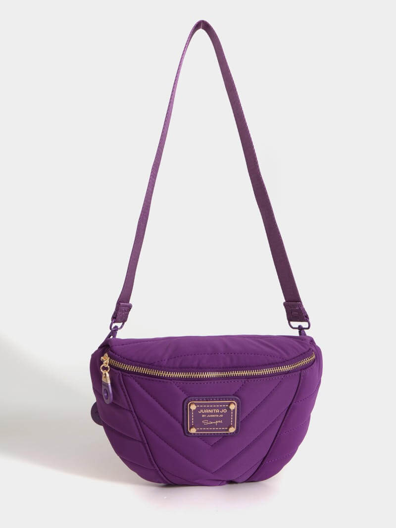Bandolera y riñonera violeta Ivy