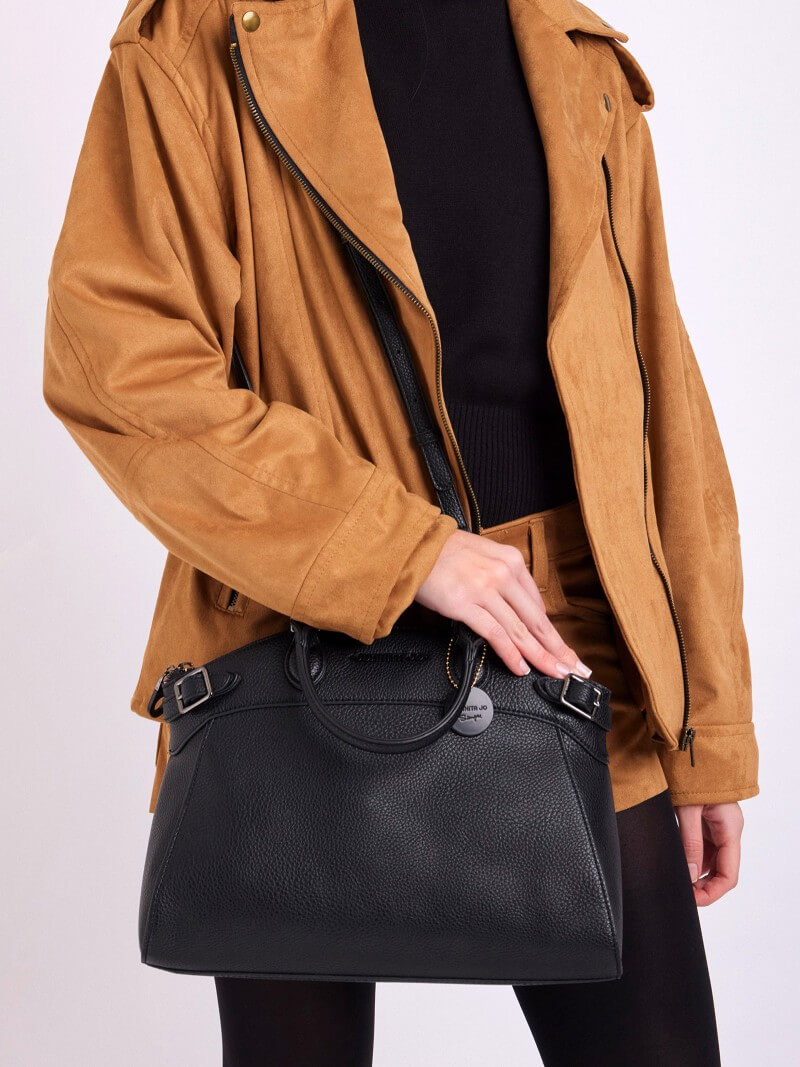 Cartera de mano negra Dallas