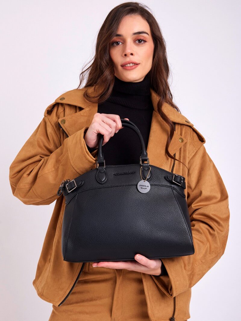 Cartera de mano negra Dallas