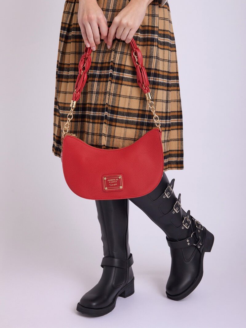 Cartera de hombro roja Agos