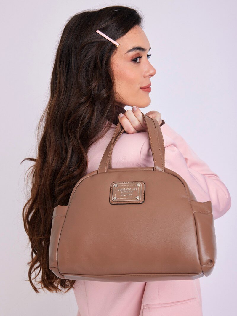 Cartera de mano marrón Turín