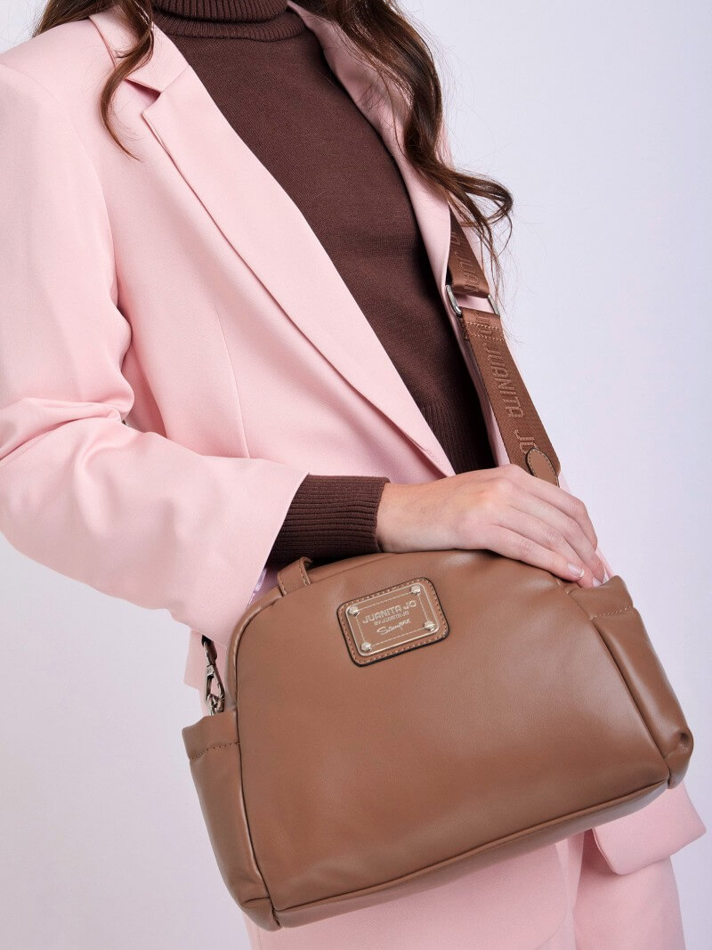 Cartera de mano marrón Turín