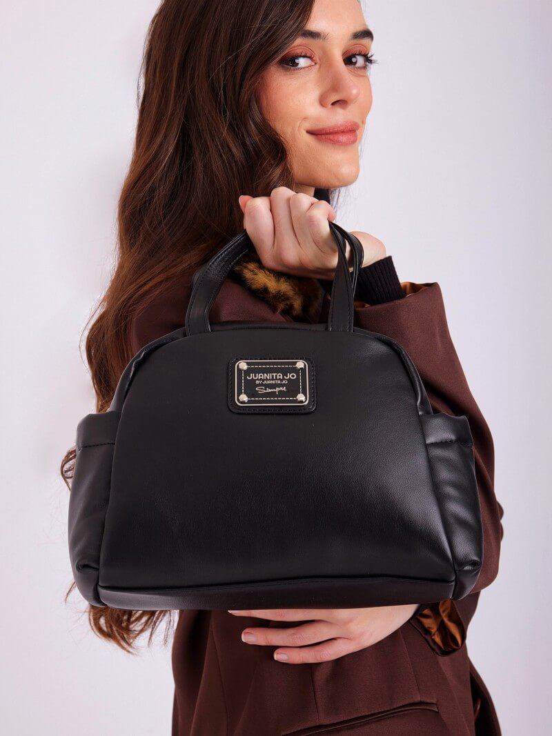 Cartera de mano negra Turín