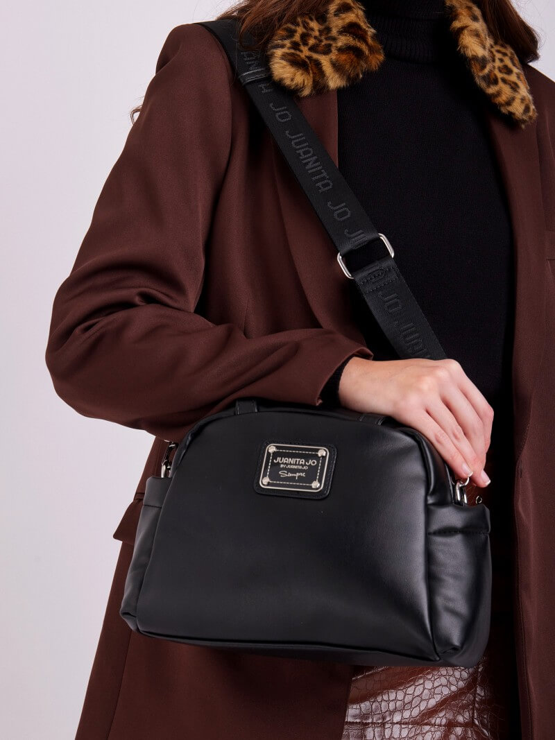 Cartera de mano negra Turín