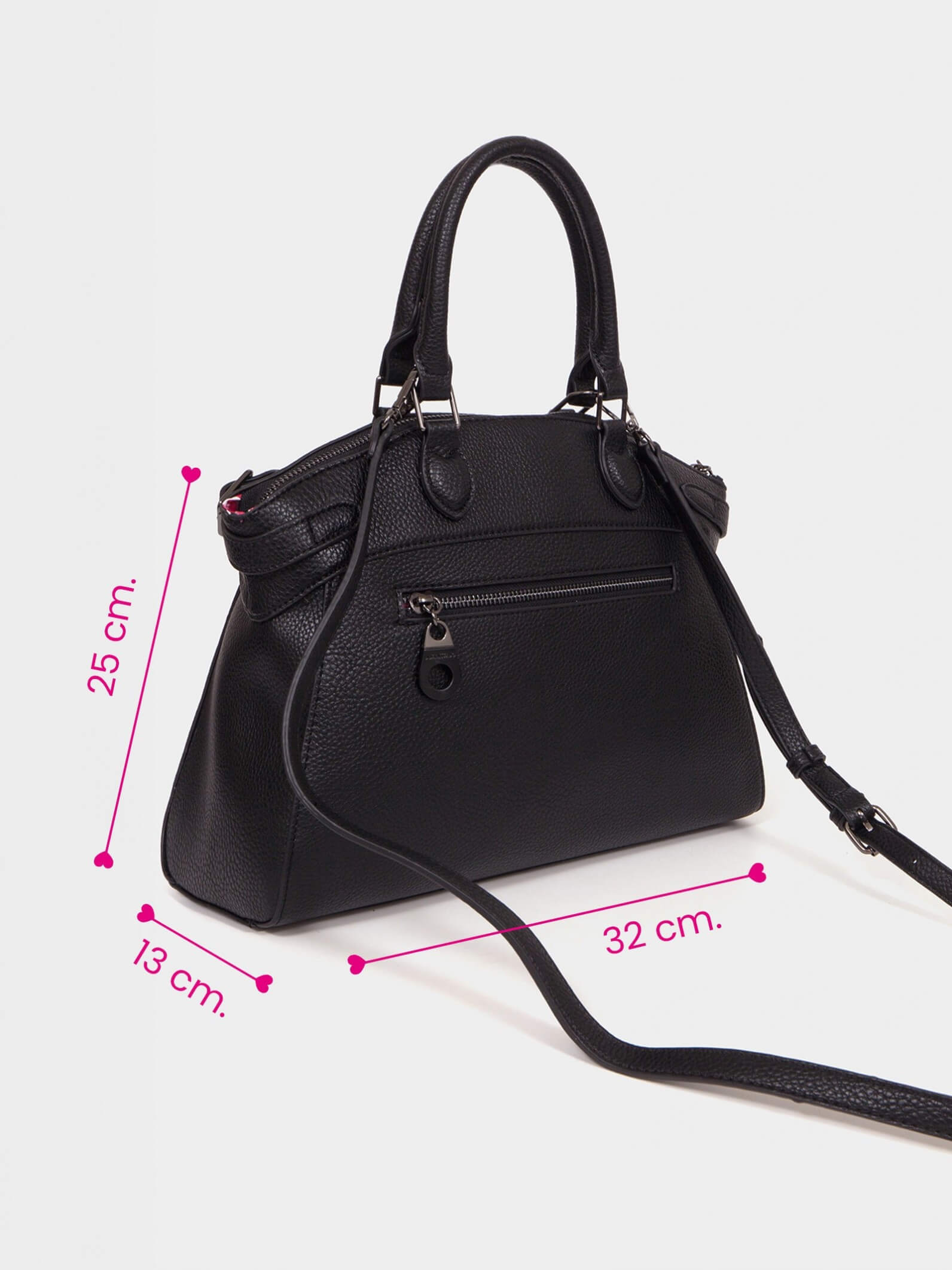Cartera de mano negra Dallas