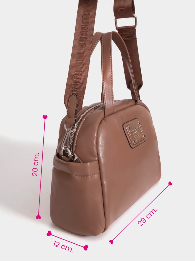 Cartera de mano marrón Turín