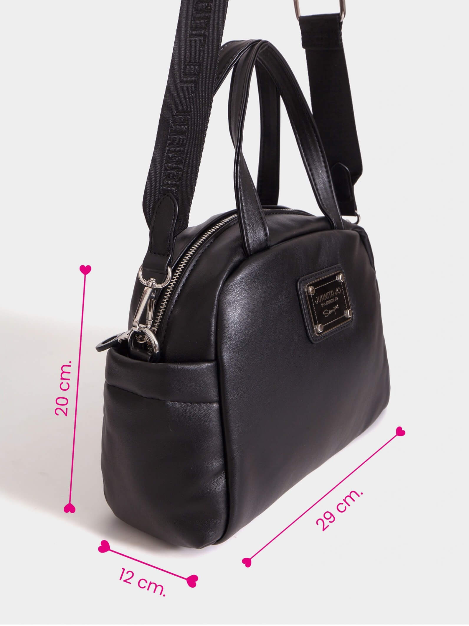 Cartera de mano negra Turín