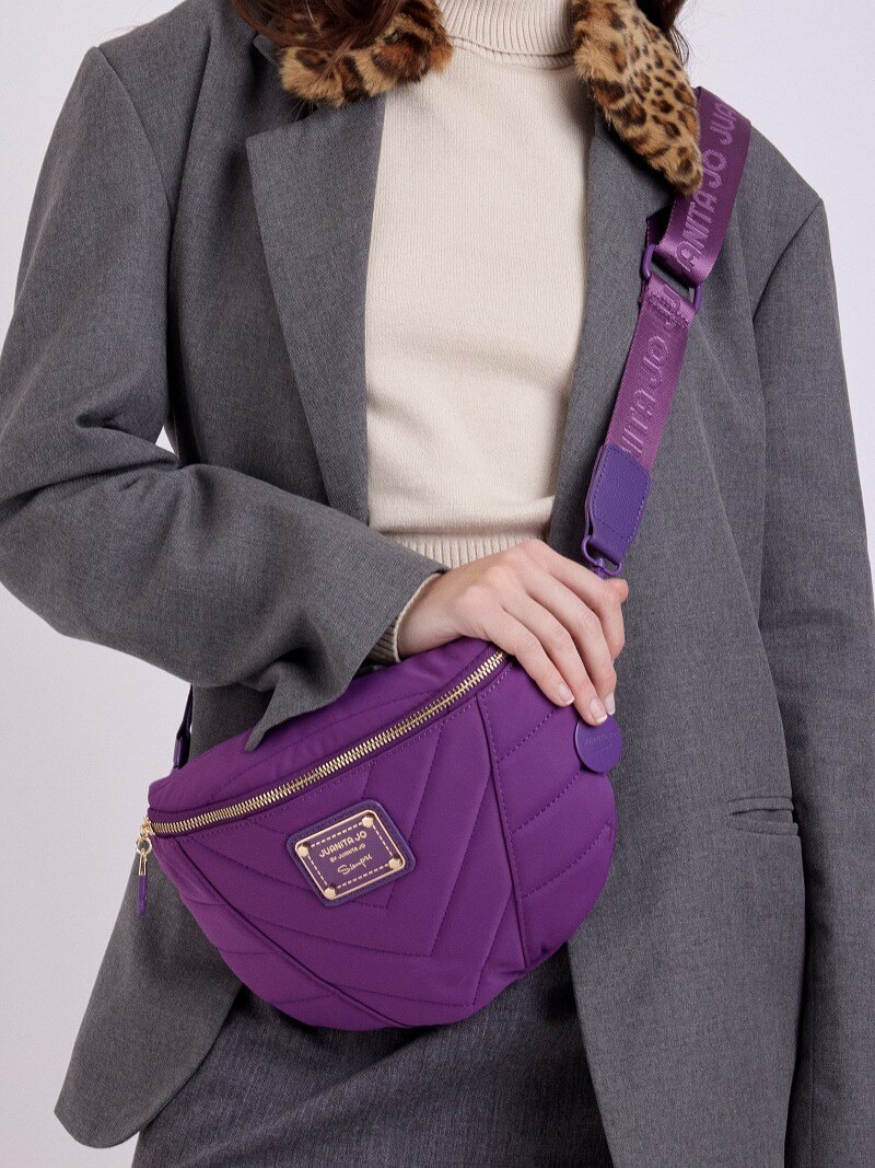 Bandolera y riñonera violeta Ivy