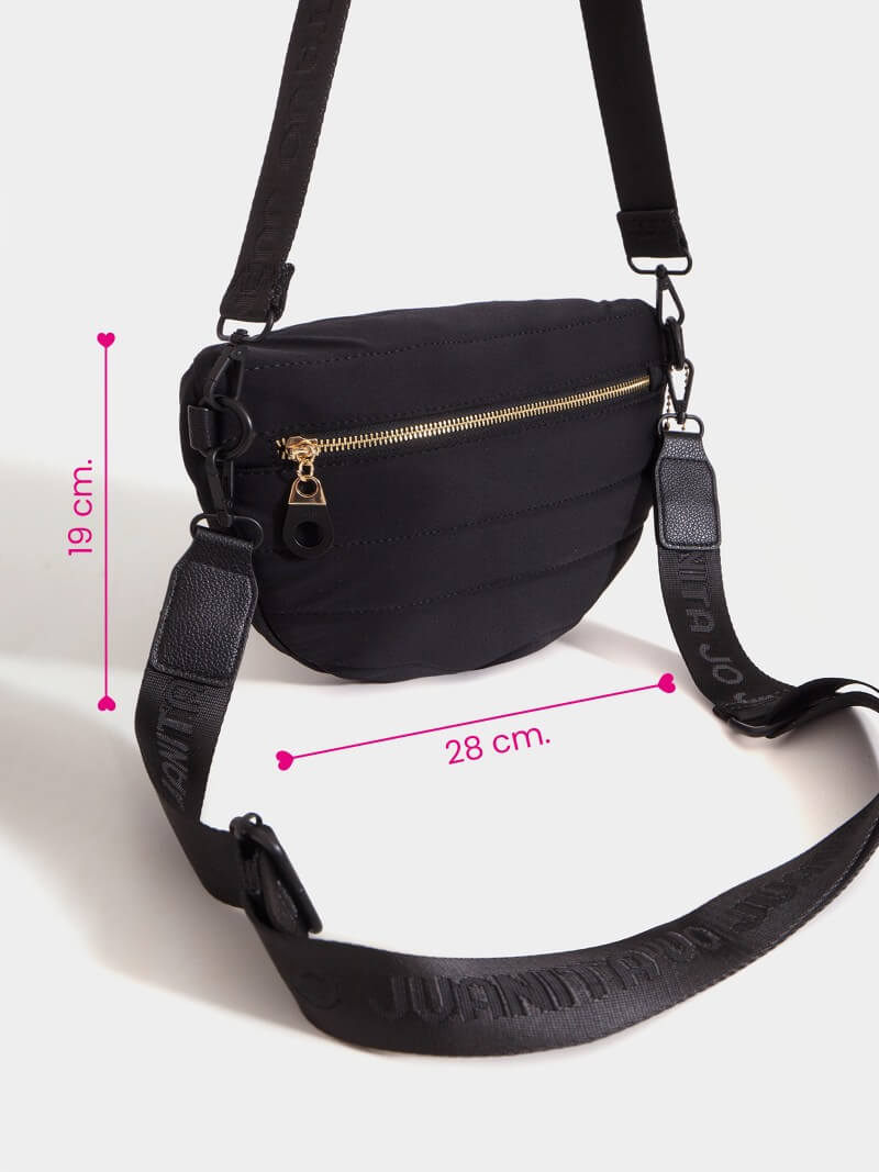 Bandolera y riñonera negra Ivy
