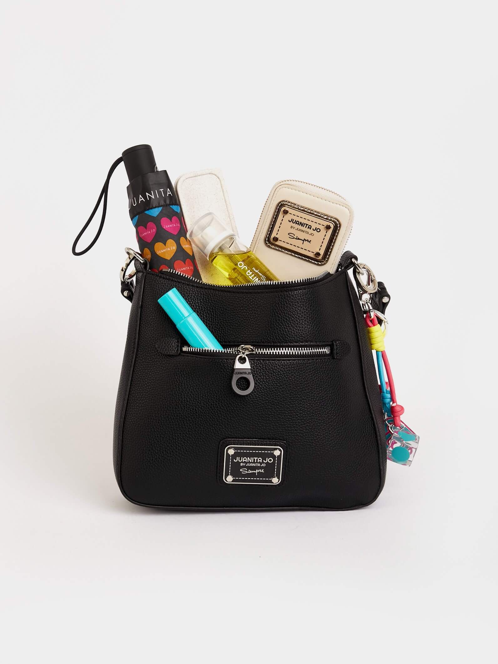 Cartera de hombro negra Milán