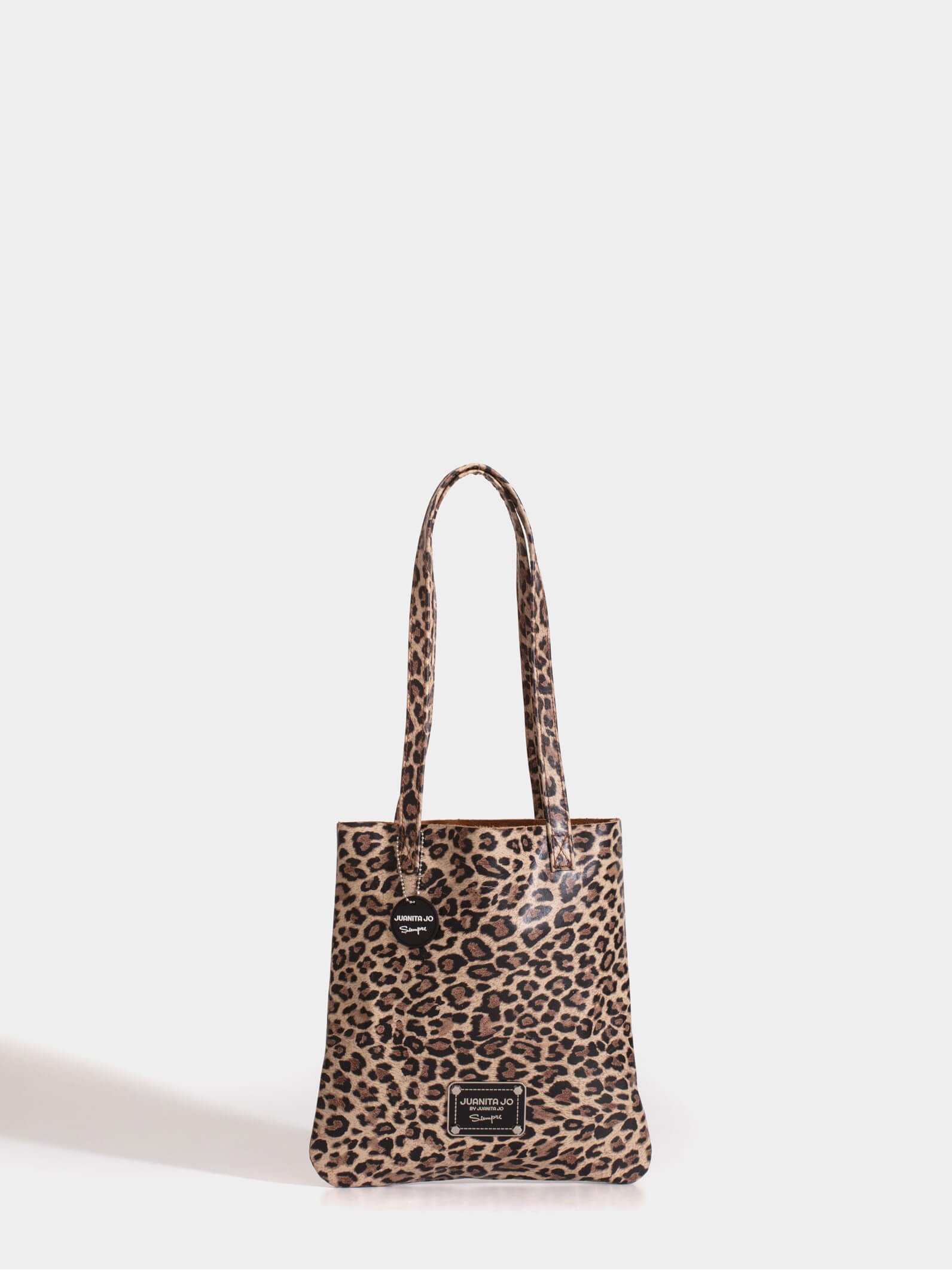 Tote bag de cuero chica print