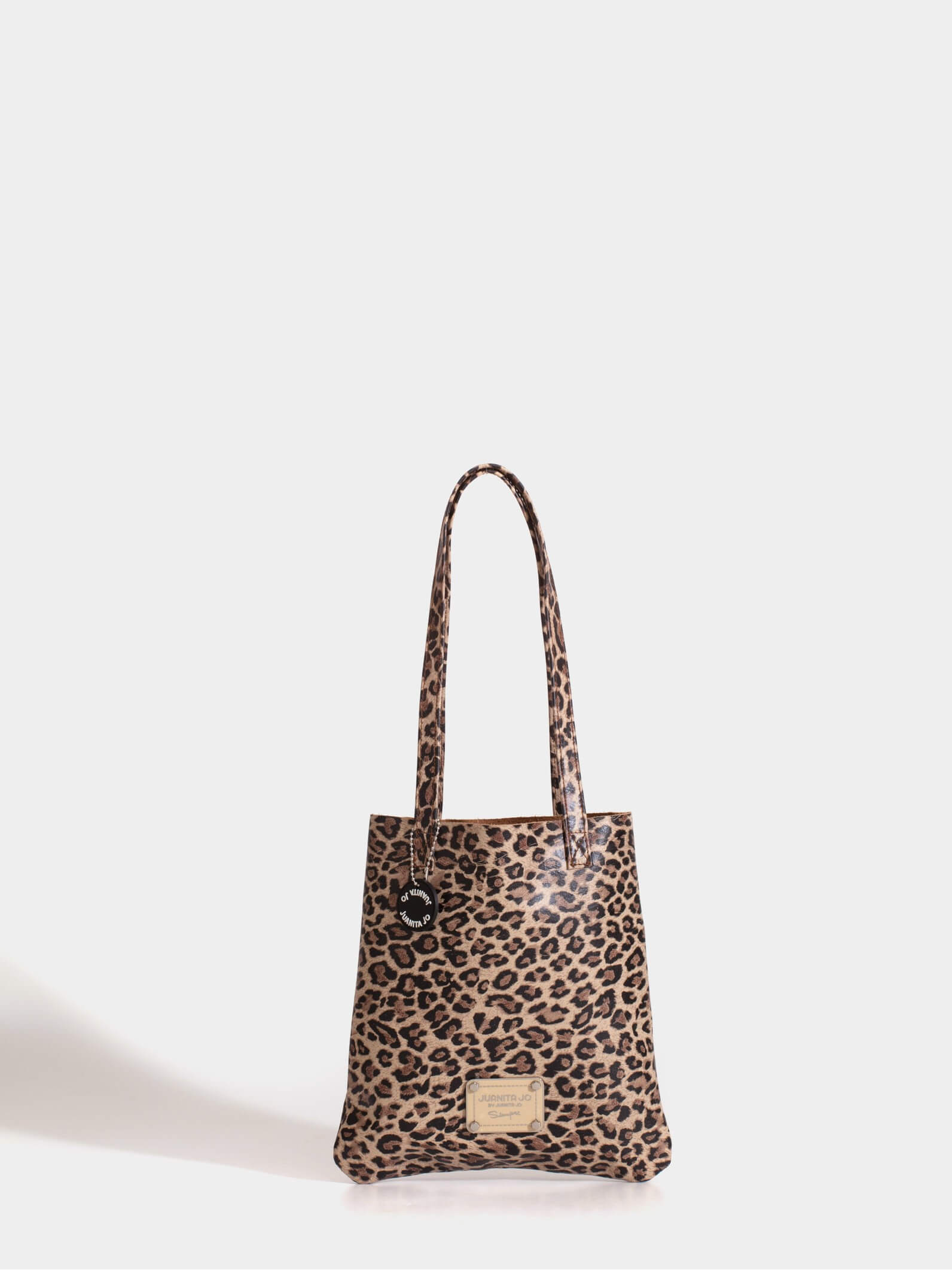 Tote bag de cuero chica print