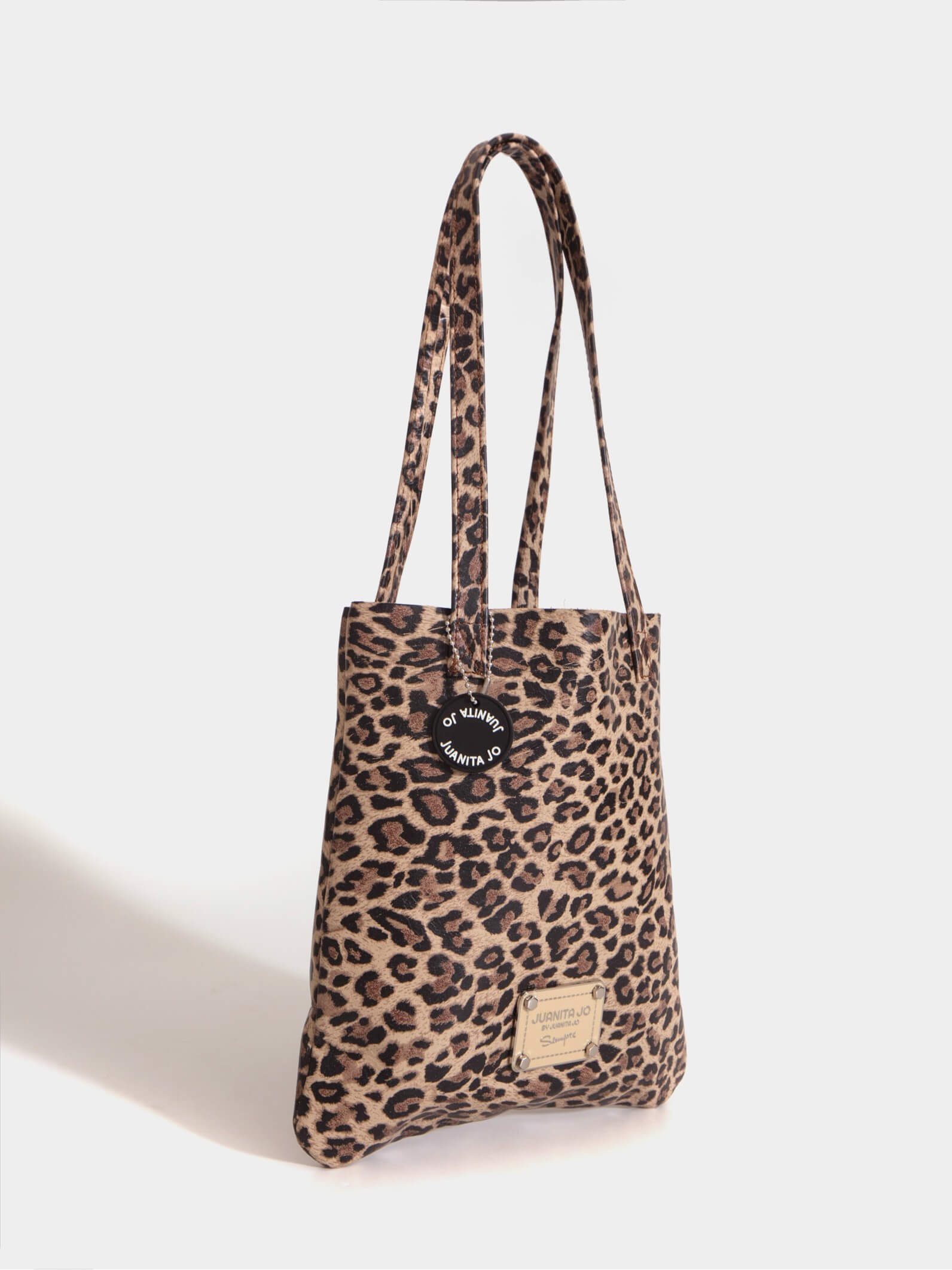Tote bag de cuero chica print