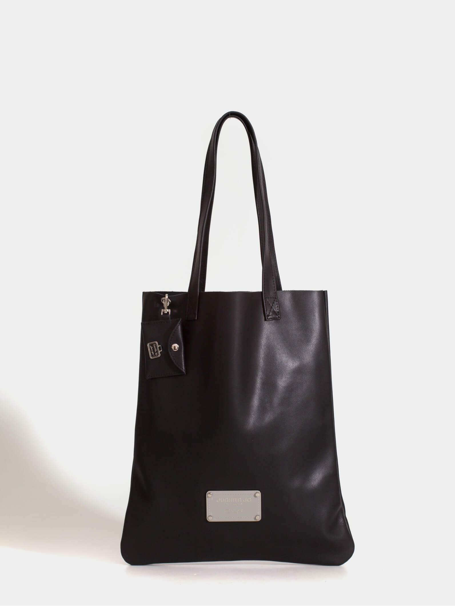 Tote bag de cuero negra Génova