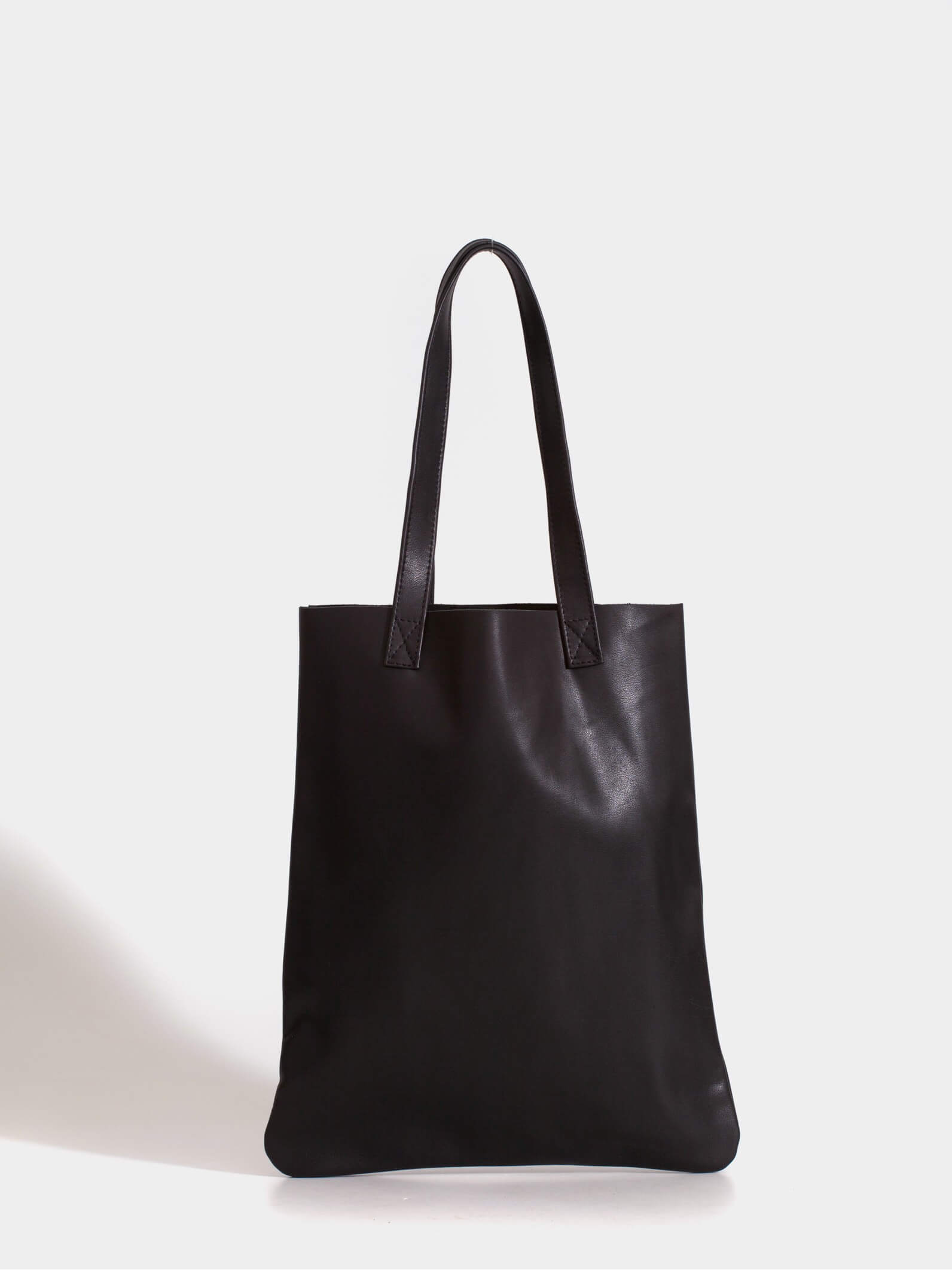 Tote bag de cuero negra Génova