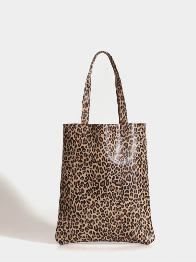 Tote bag de cuero print Génova