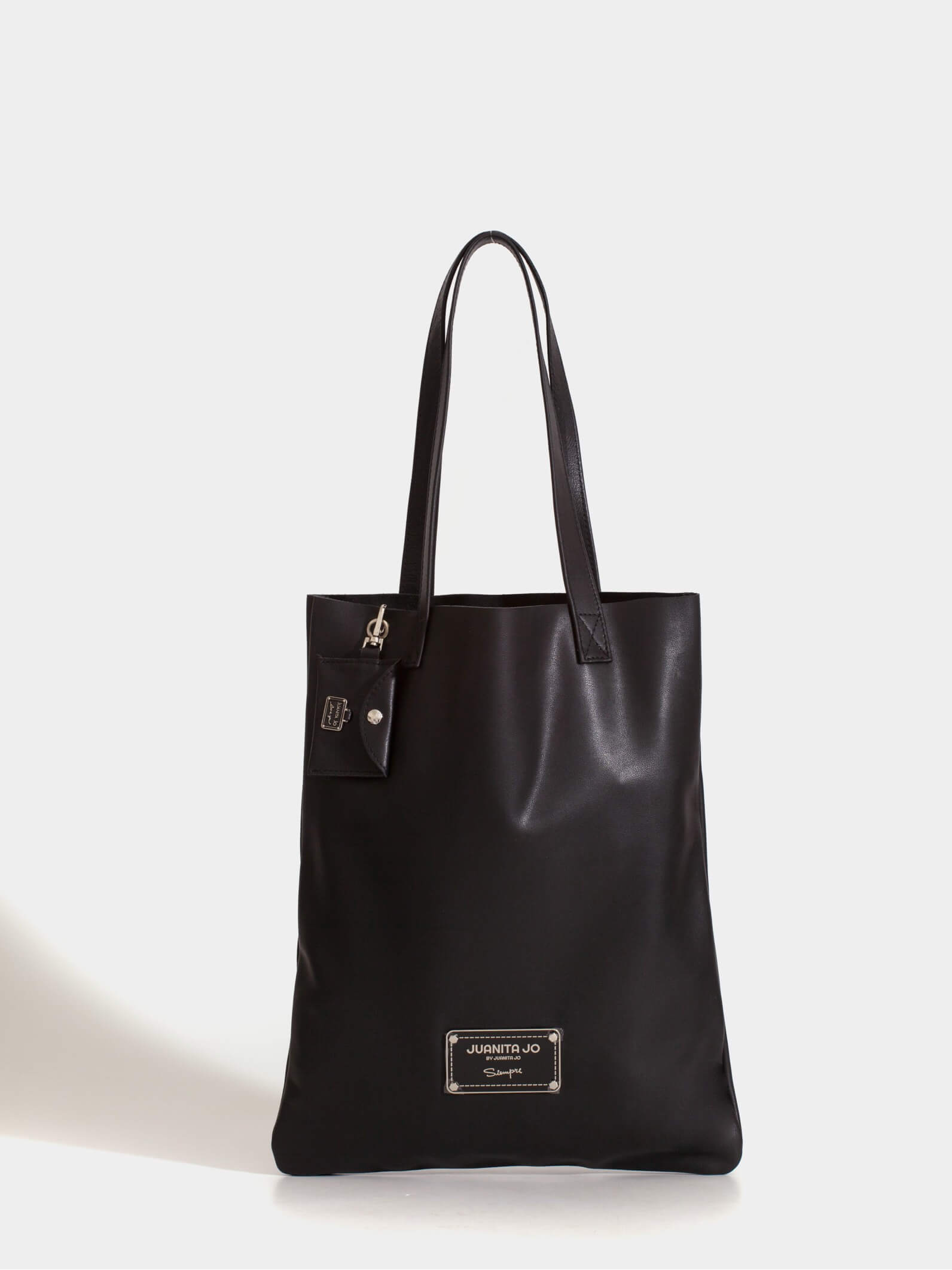 Tote bag de cuero negra Génova