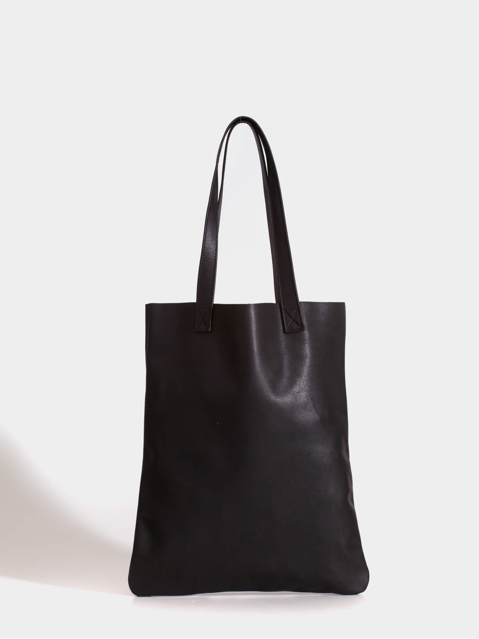 Tote bag de cuero negra Génova