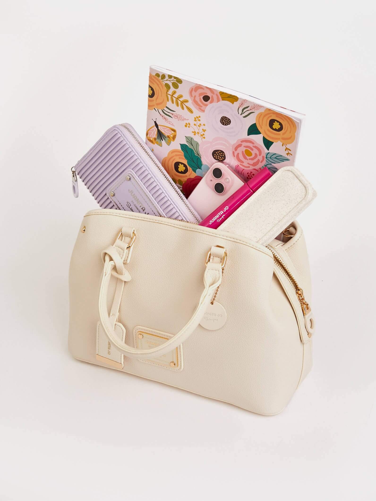 Cartera de mano mediana tiza Venecia