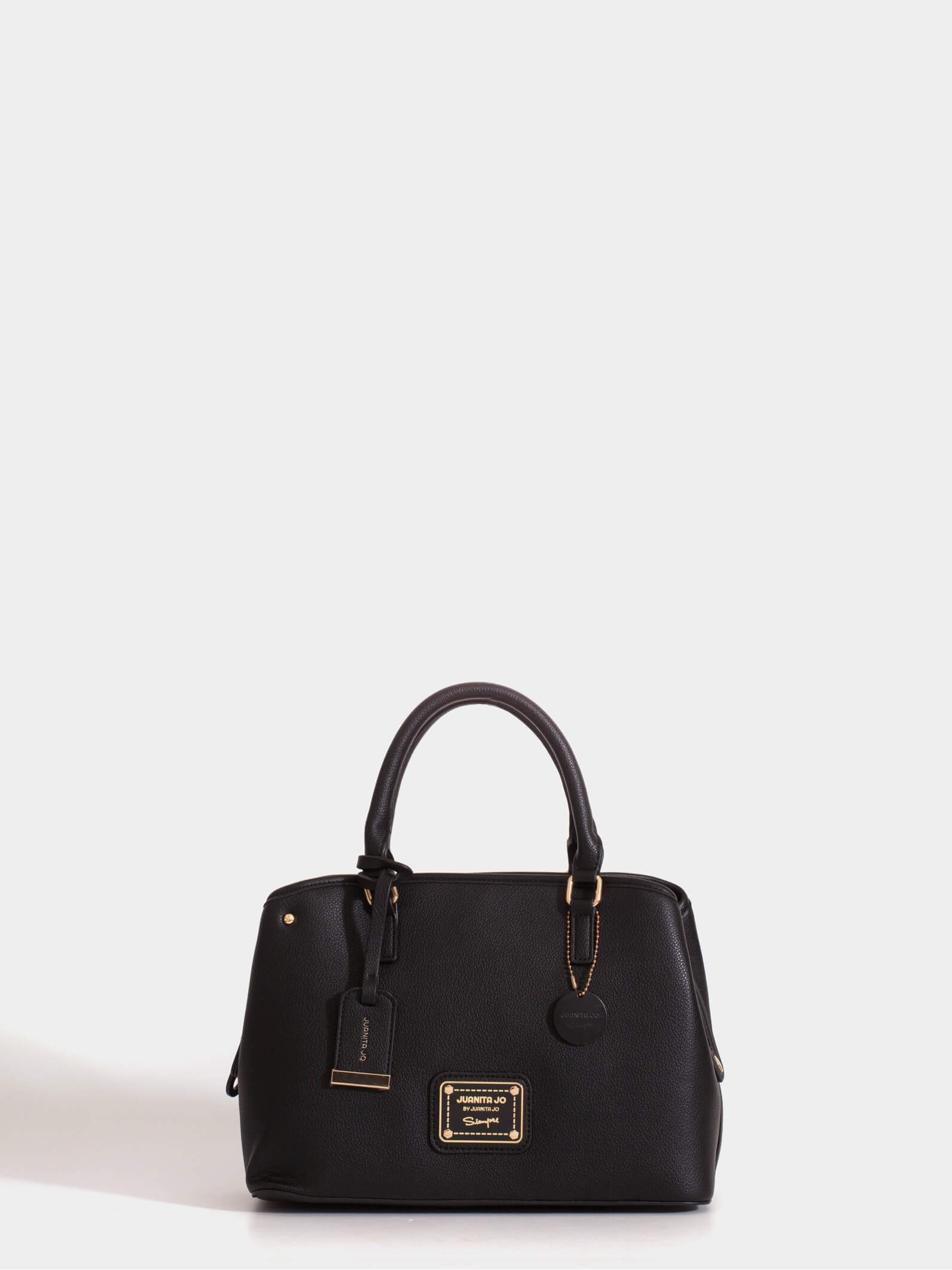 Cartera de mano mediana negra Venecia
