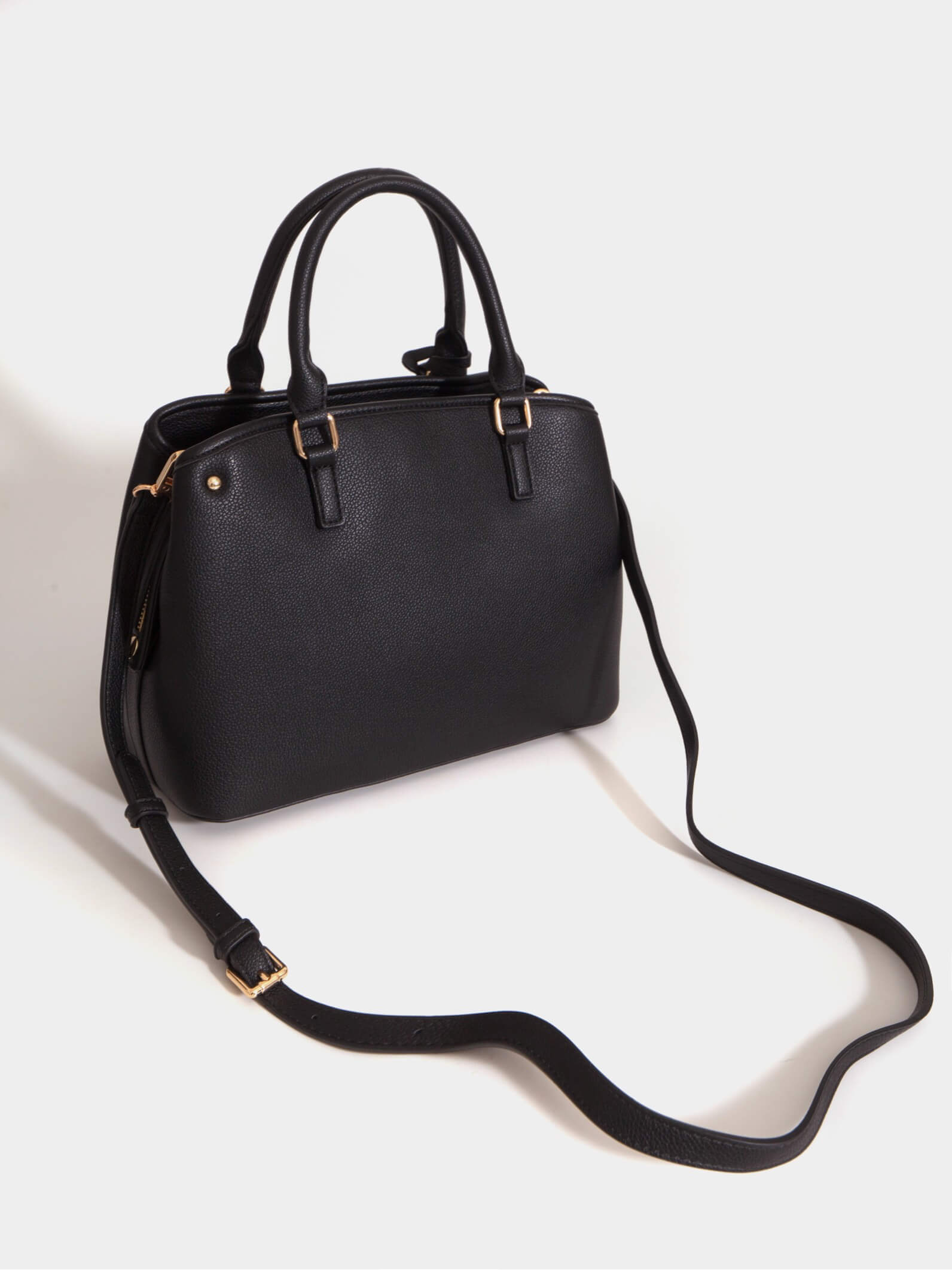 Cartera de mano mediana negra Venecia