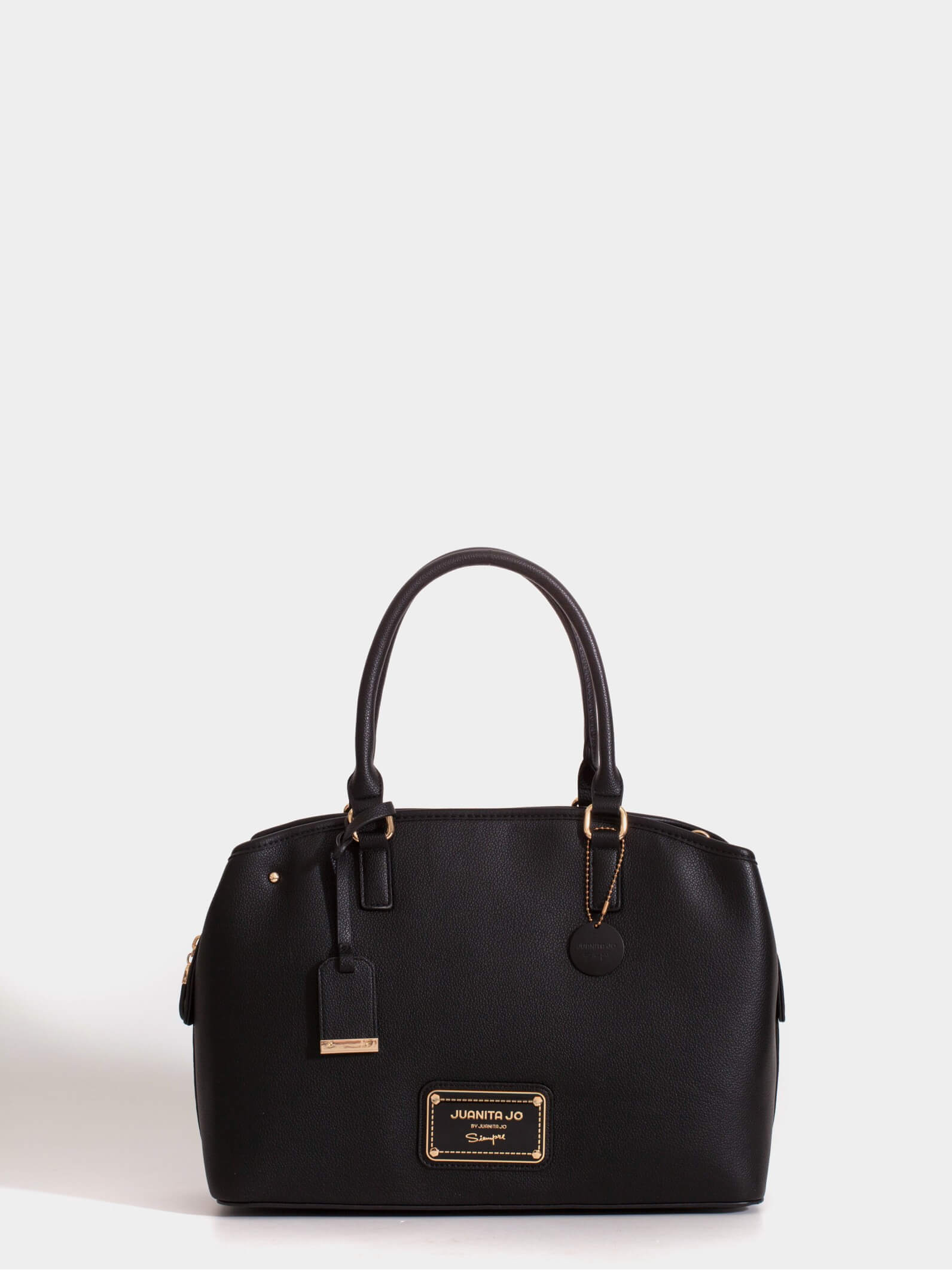 Cartera de mano grande negra Venecia